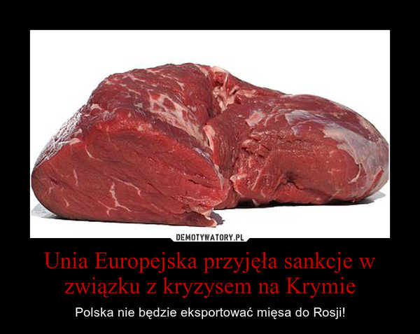 Unia Europejska przyjęła sankcje w związku z kryzysem na Krymie – Polska nie będzie eksportować mięsa do Rosji! 