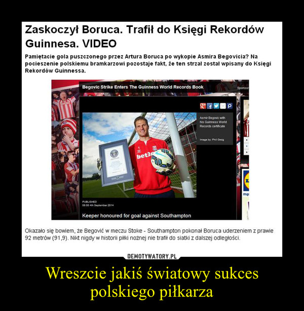 Wreszcie jakiś światowy sukces polskiego piłkarza –  