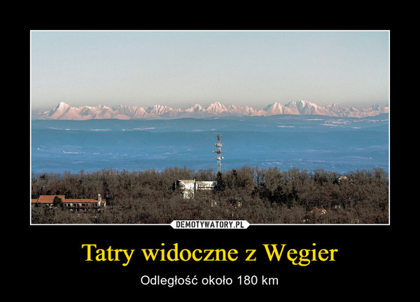 Tatry widoczne z Węgier