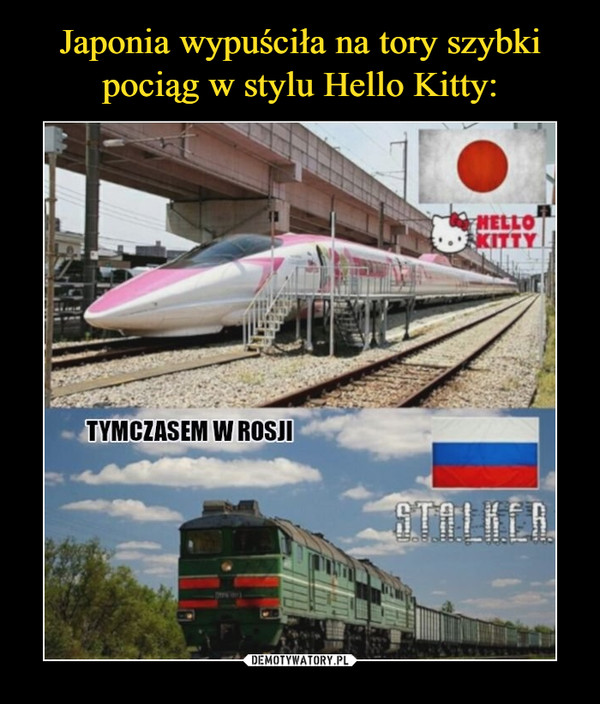 Japonia wypuściła na tory szybki
pociąg w stylu Hello Kitty: