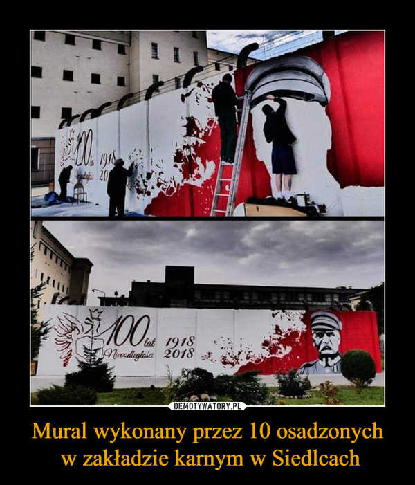 Mural wykonany przez 10 osadzonych w zakładzie karnym w Siedlcach –  