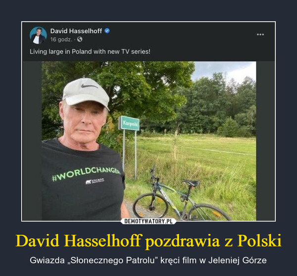 David Hasselhoff pozdrawia z Polski – Gwiazda „Słonecznego Patrolu” kręci film w Jeleniej Górze 