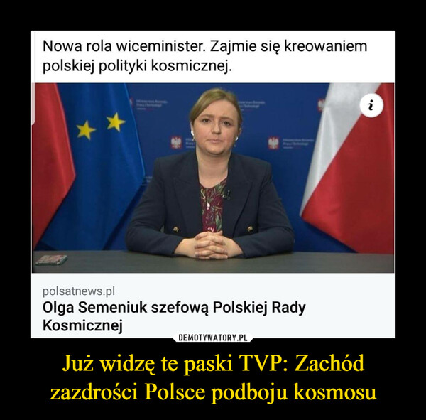 Już widzę te paski TVP: Zachód zazdrości Polsce podboju kosmosu