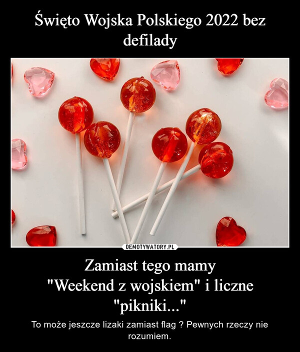 Święto Wojska Polskiego 2022 bez defilady Zamiast tego mamy
"Weekend z wojskiem" i liczne "pikniki..."