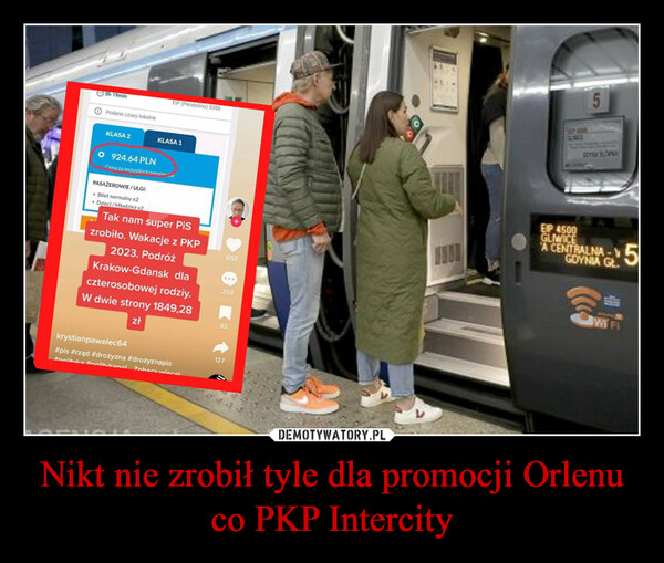 Nikt nie zrobił tyle dla promocji Orlenu co PKP Intercity –  