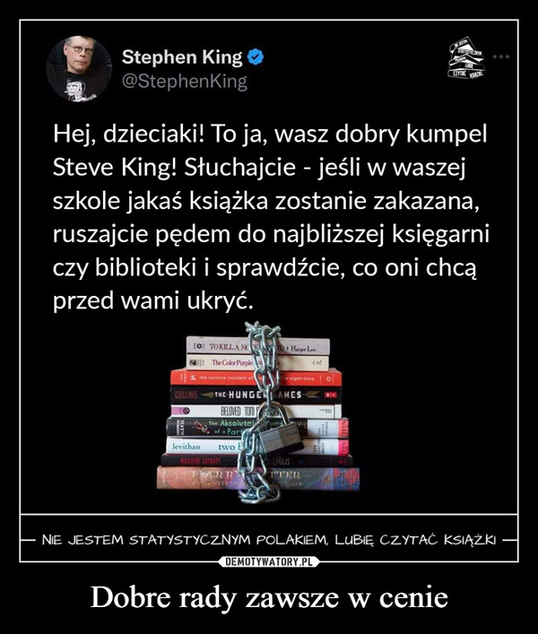Dobre rady zawsze w cenie –  Stephen King Hej, dzieciaki!