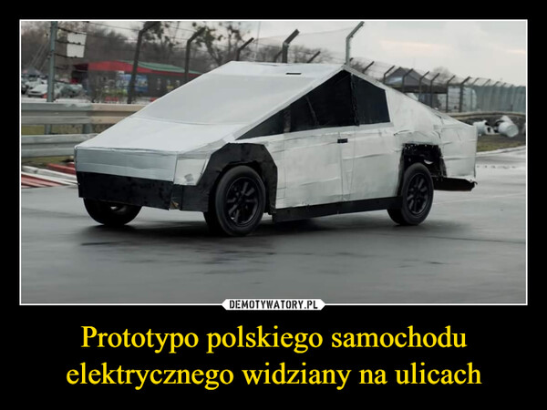 Prototypo polskiego samochodu elektrycznego widziany na ulicach –  