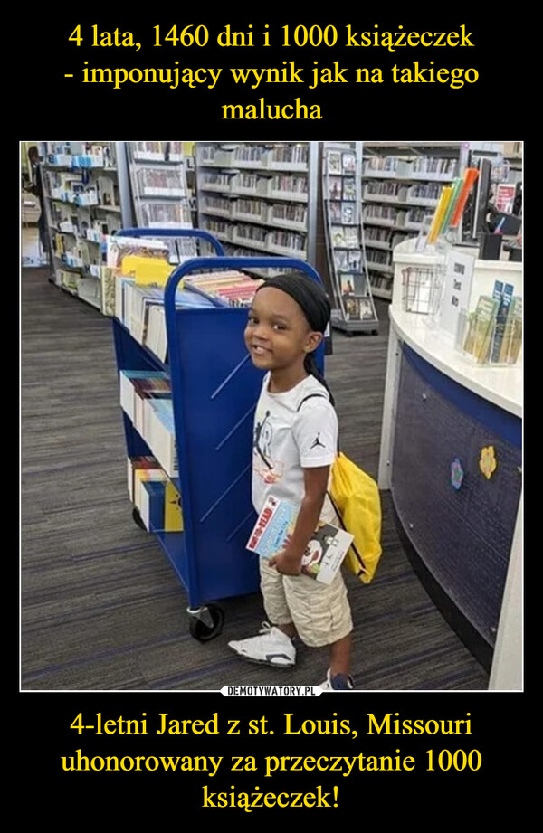 4-letni Jared z st. Louis, Missouri uhonorowany za przeczytanie 1000 książeczek! –  GY33-01-Com